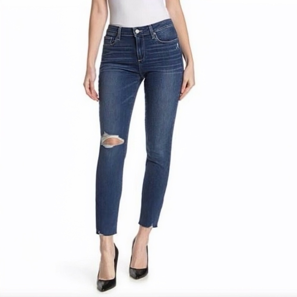 PAIGE Denim ‘Verdugo Ankle Length Skinny Jeans’ in “Queenie Destructed” Size 30